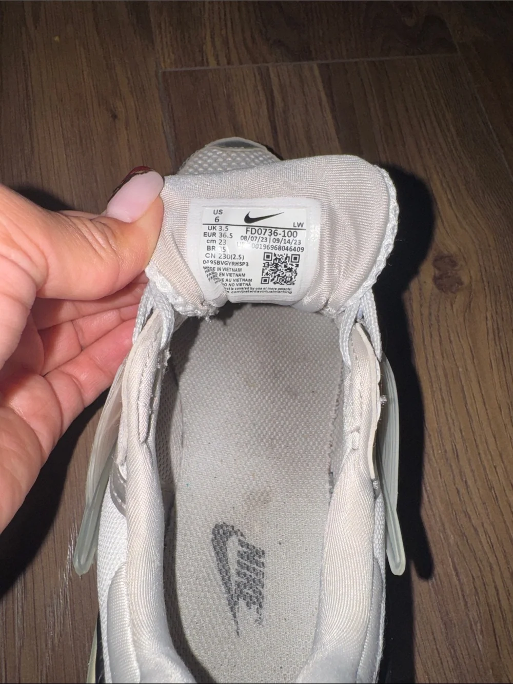 Nike V2K Run Shoes Women's Silver and Cream Athletic Running Sneakers